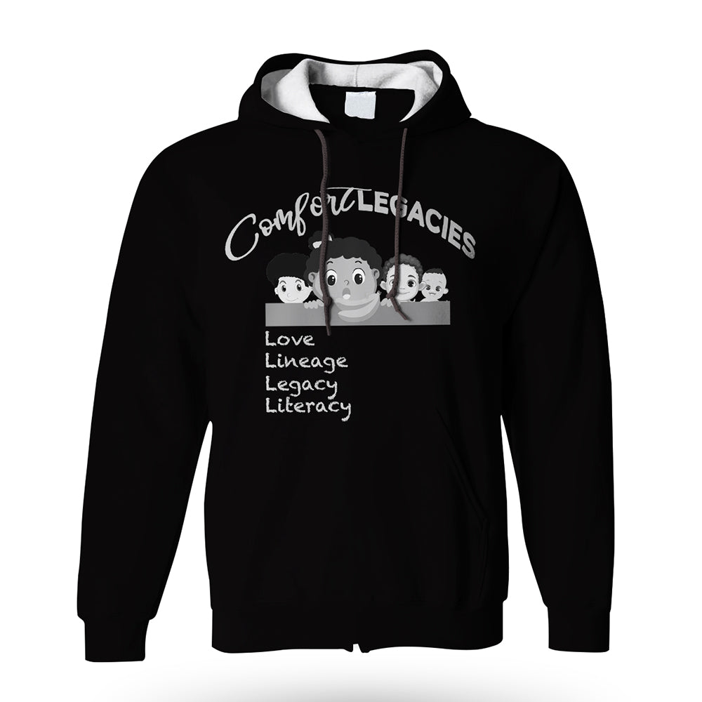 Sweat Shirt Black and White Print